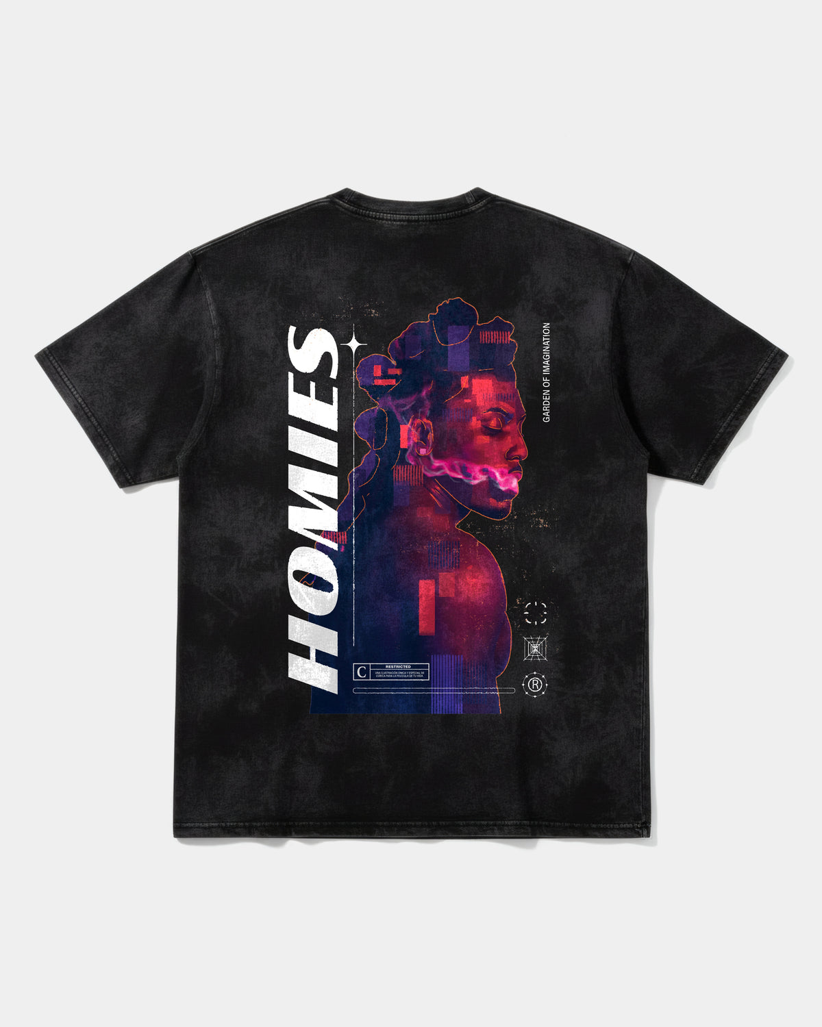 Homies White Big Back Oversize Acid T-Shirt