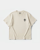 Camiseta Cubica Snake White Pocket Front Oversize Basic Beige