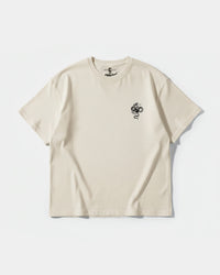 Camiseta Cubica Snake White Pocket Front Oversize Basic Beige