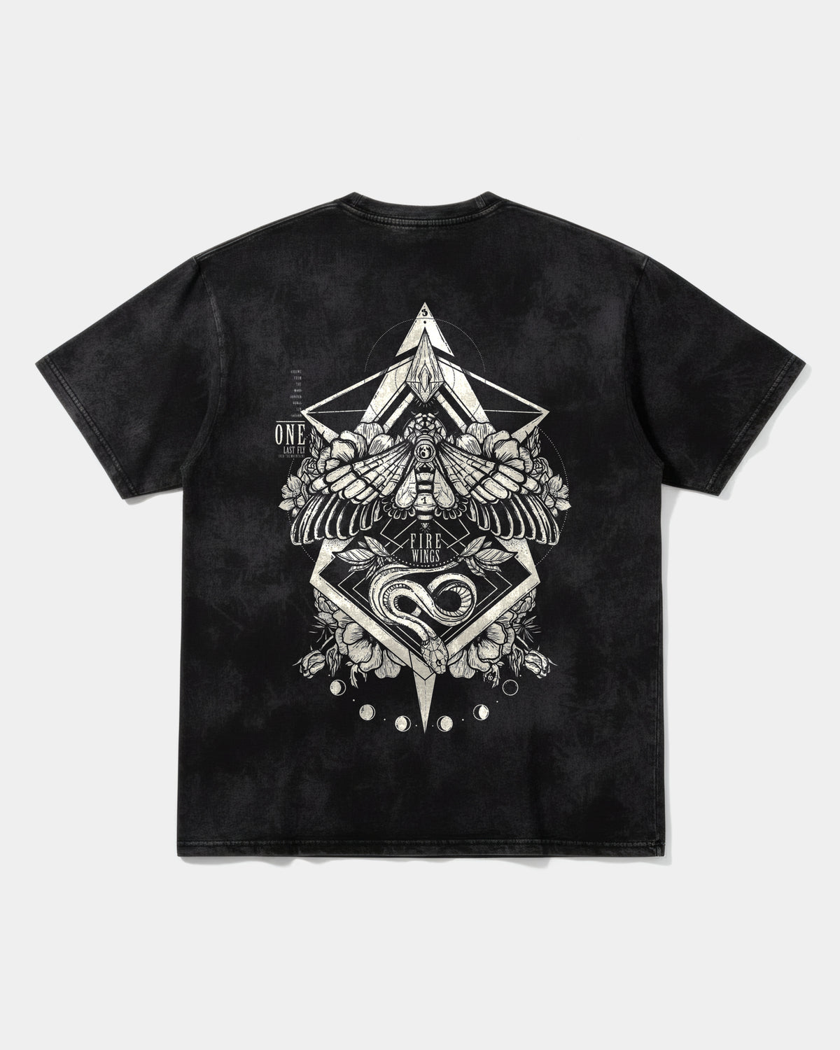 Fire Wings Big Back Oversize Acid T-Shirt
