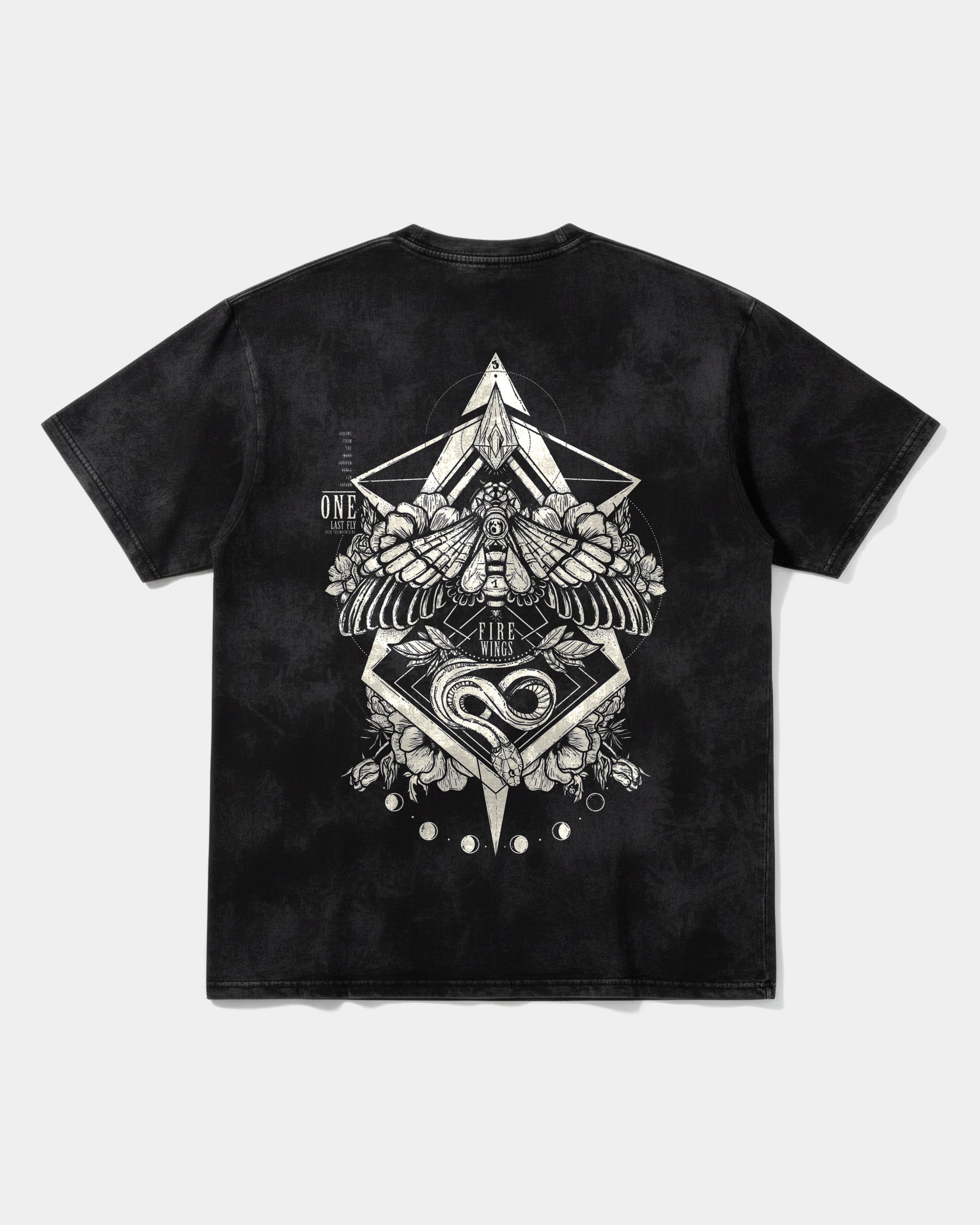 Camiseta Fire Wings Big Back Oversize Acid
