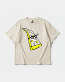 Camiseta Pizza Geek Big Front Oversize Basic Beige