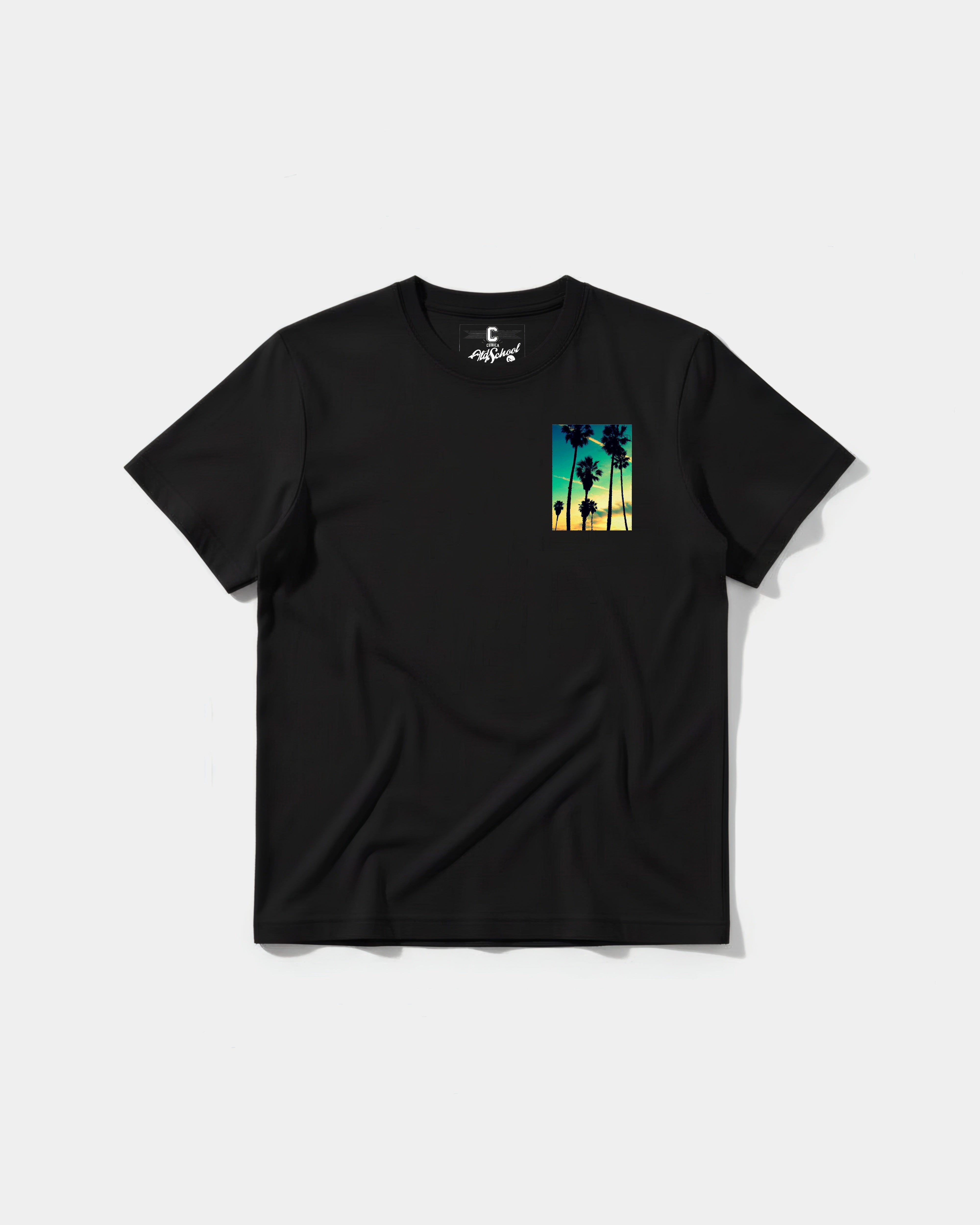Camiseta Tropical Dusk Pocket Front Regular Basic