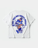 Camiseta Mas Vale Que Corras Pocket Front Oversize Basic Blanco
