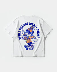 Camiseta Mas Vale Que Corras Pocket Front Oversize Basic Blanco