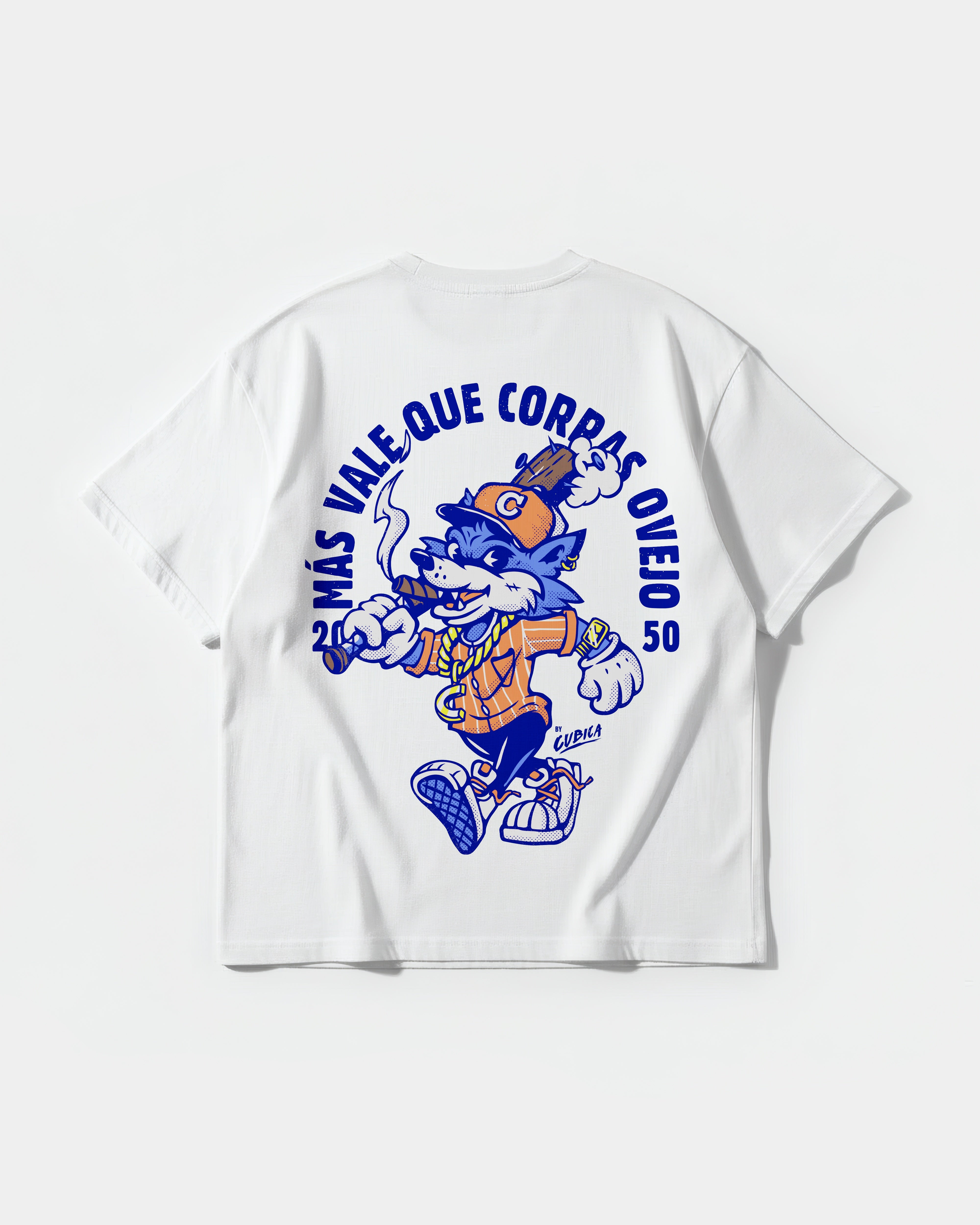 Camiseta Mas Vale Que Corras Pocket Espalda Oversize Basic