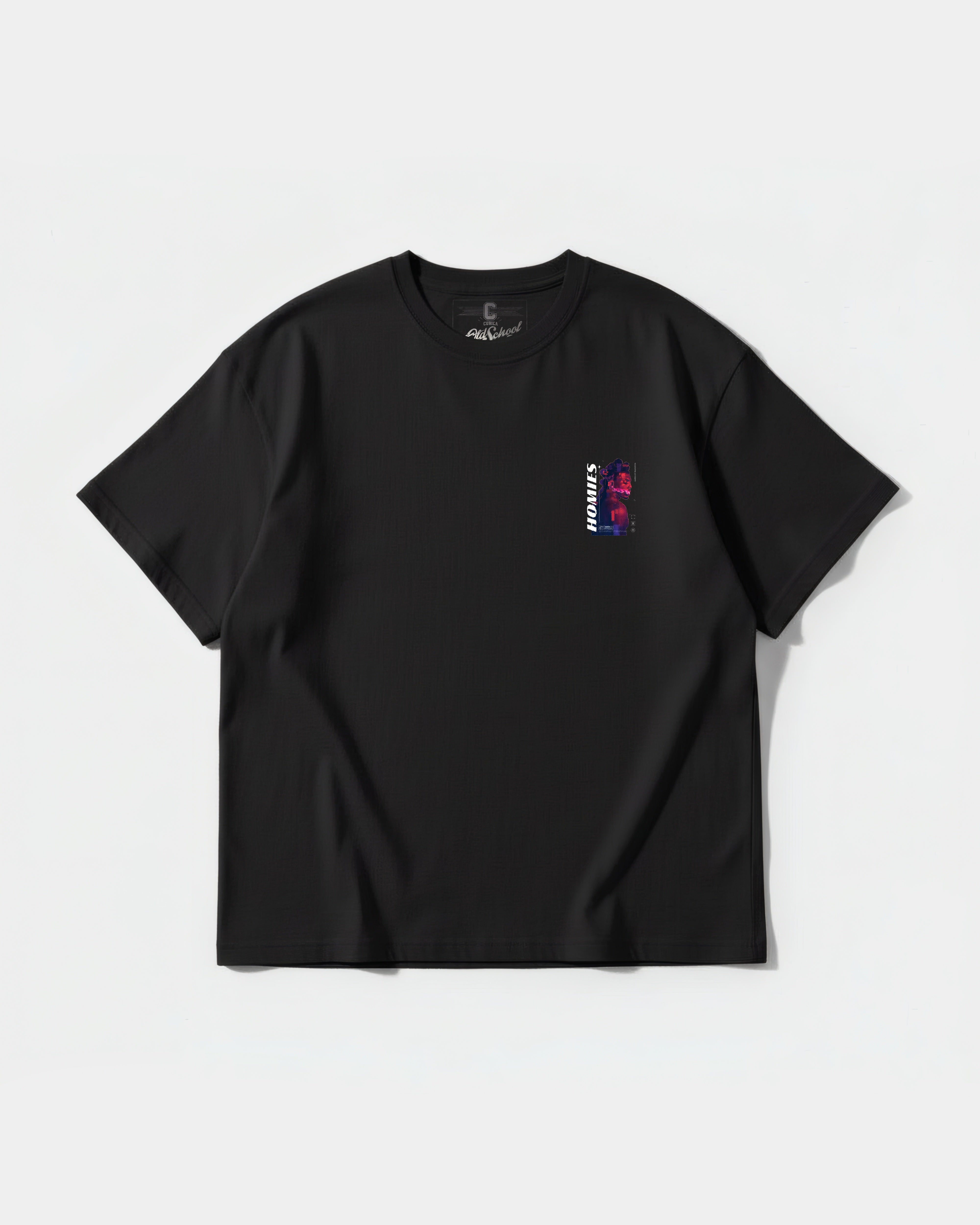 Camiseta Homies White Pocket Front Oversize Basic