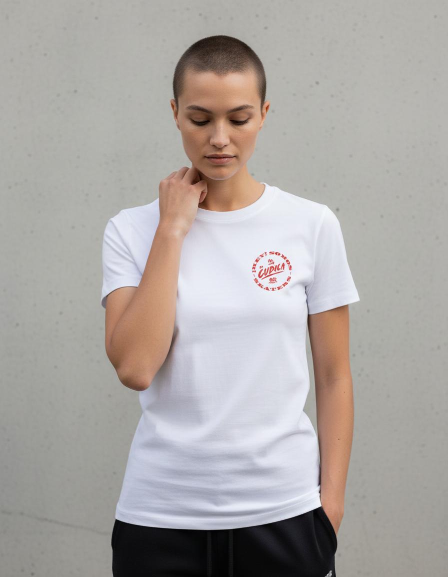 Modelo mide 1,74m y usa talla M