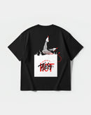 Camiseta Hot Friday White Big Back Oversize Basic Negro