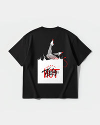 Camiseta Hot Friday White Big Back Oversize Basic Negro