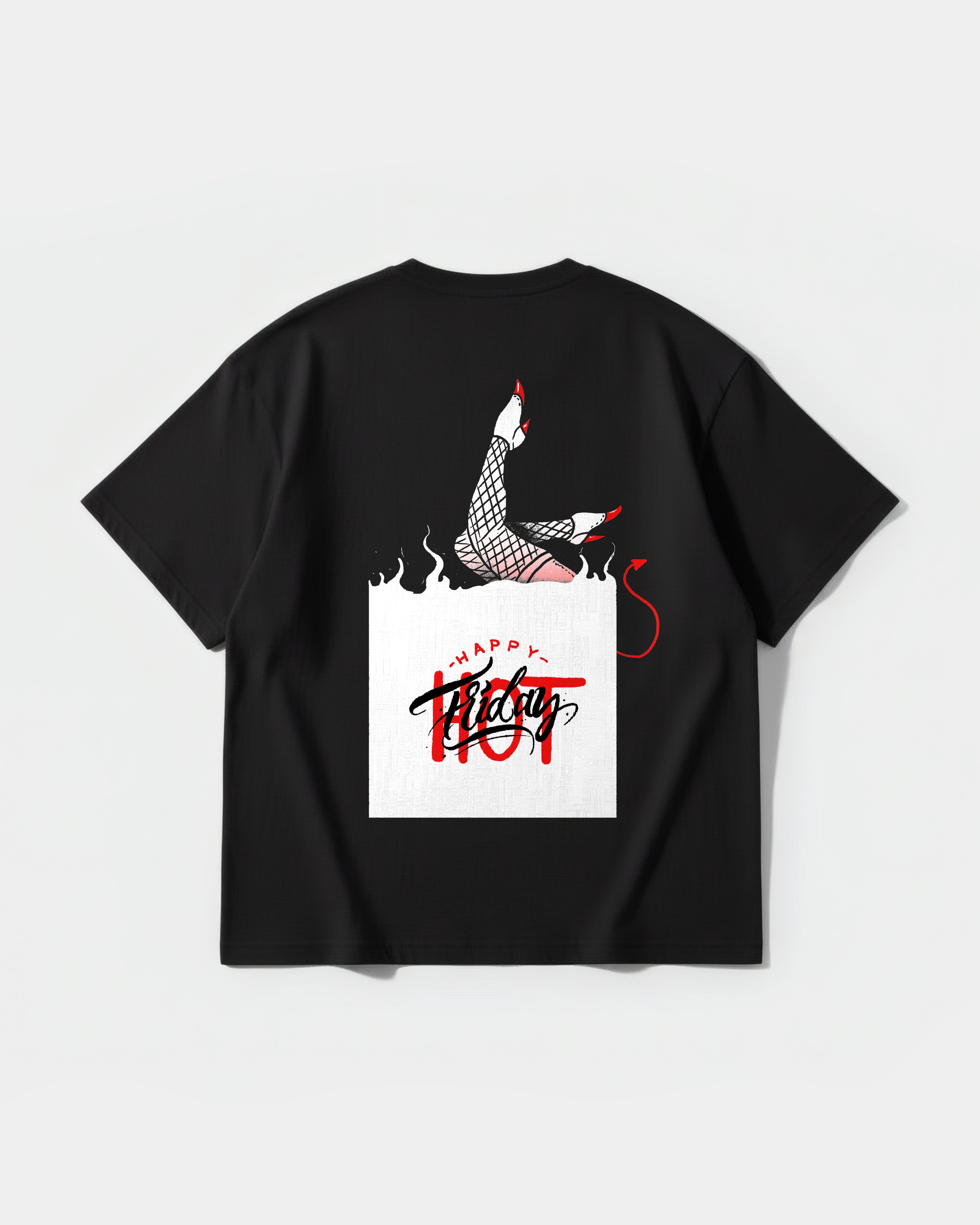 Hot Friday Big Back Oversize Basic T-shirt