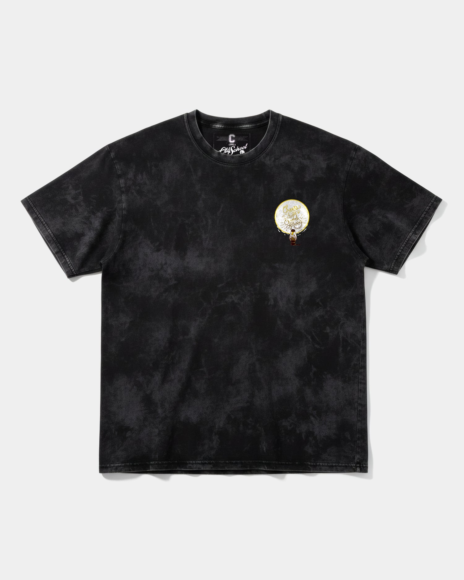 Camiseta Cheers Good Music Pocket Front Oversize Acid Negro