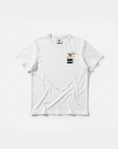 Camiseta Traveling In The Sky Pocket Front Regular Basic Blanco