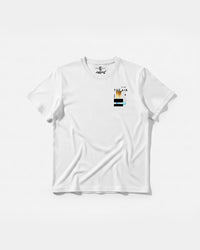 Camiseta Traveling In The Sky Pocket Front Regular Basic Blanco