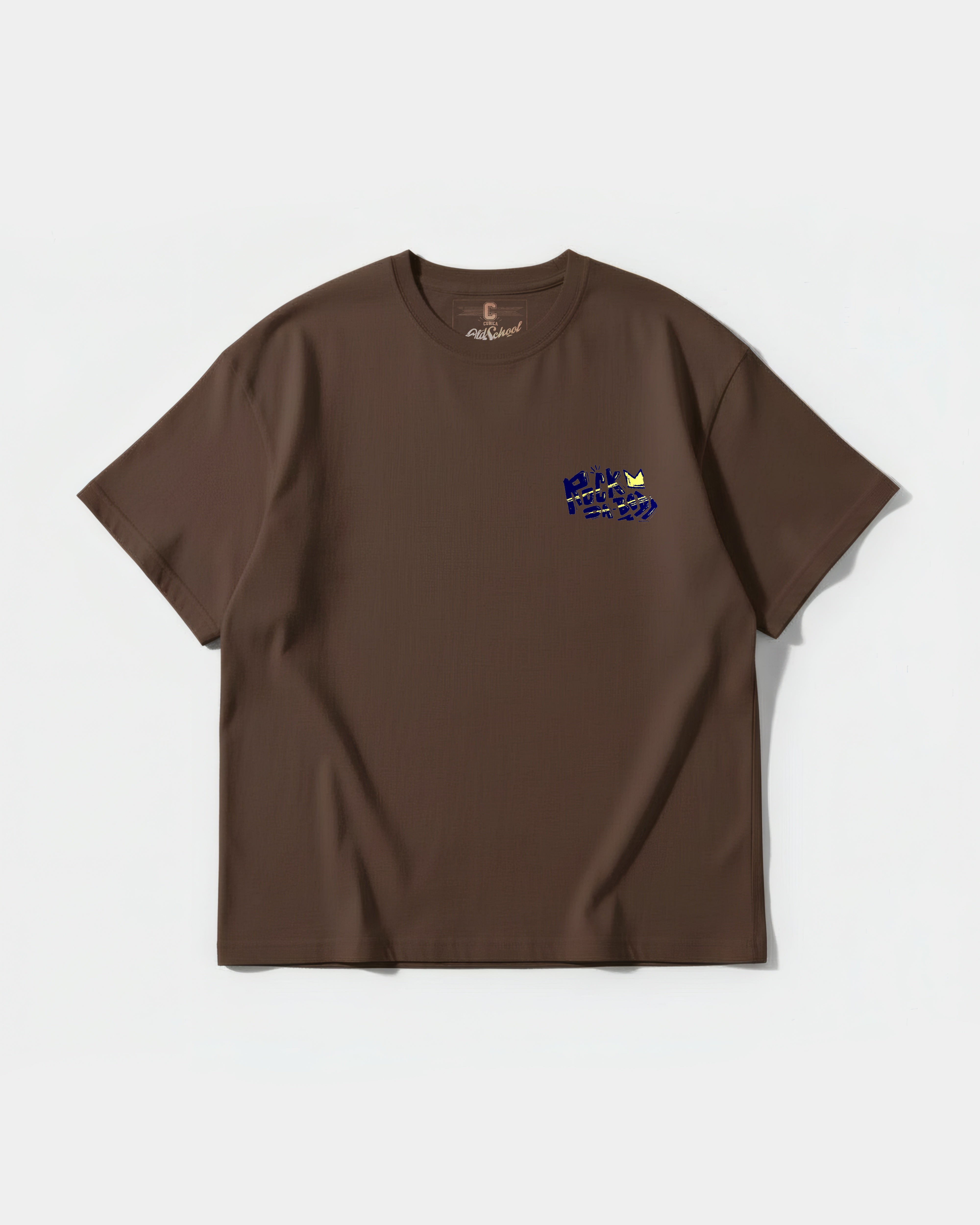 Camiseta Rock Da Body Pocket Front Oversize Basic Marron