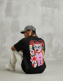 Modelo mide 1,82m y usa talla L
