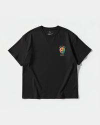 Camiseta Siempre Sonrie Big Front Oversize Basic Negro