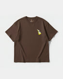 Camiseta Pizza Geek Pocket Front Oversize Basic Marron