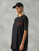 Modelo mide 1,64m y usa talla S