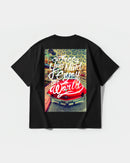 Camiseta Enjoy The World Big Back Oversize Basic Negro