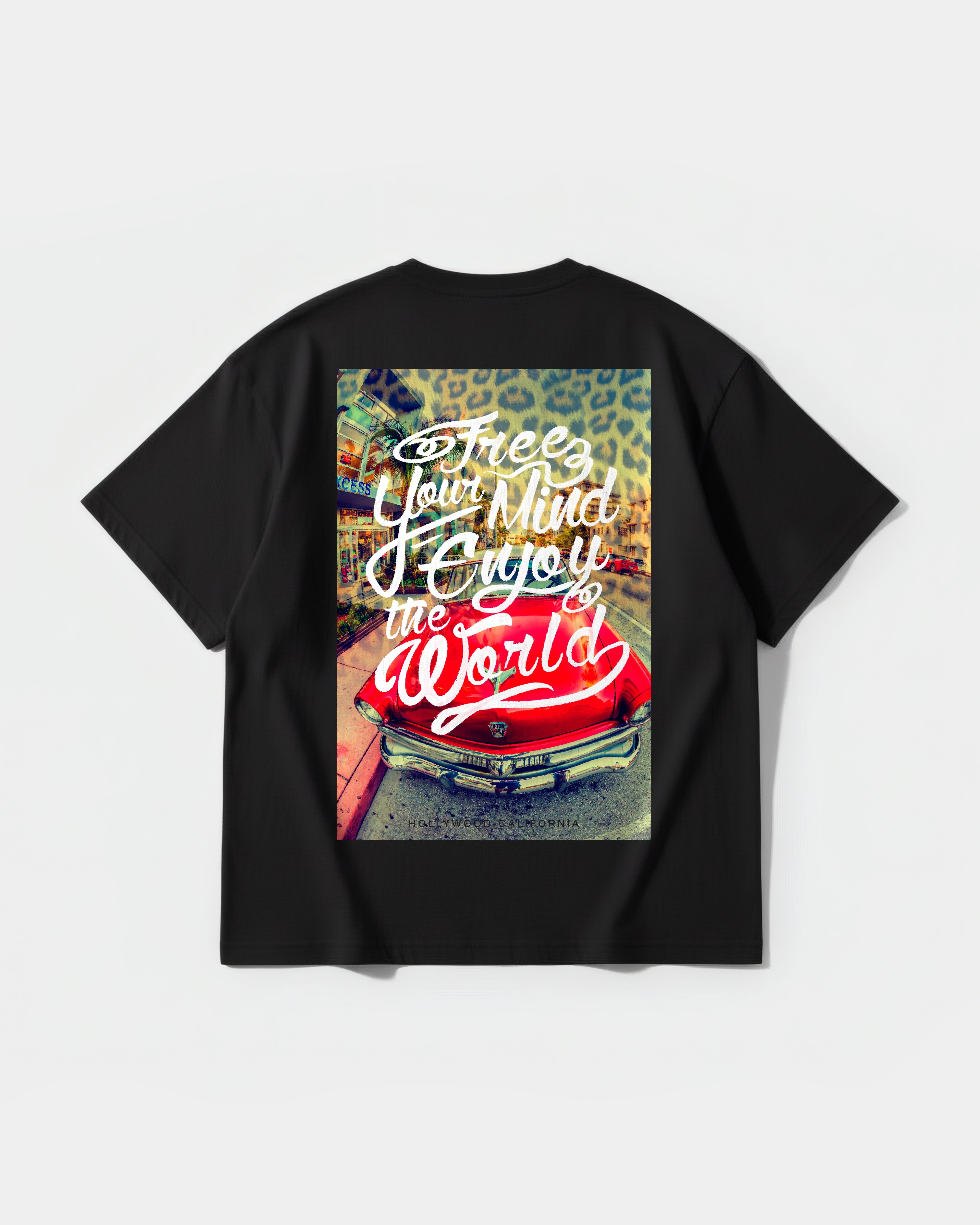 Enjoy The World Big Back Oversize Basic T-shirt