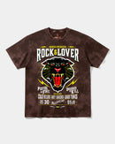 Camiseta Rock And Lover Big Front Oversize Acid Marron
