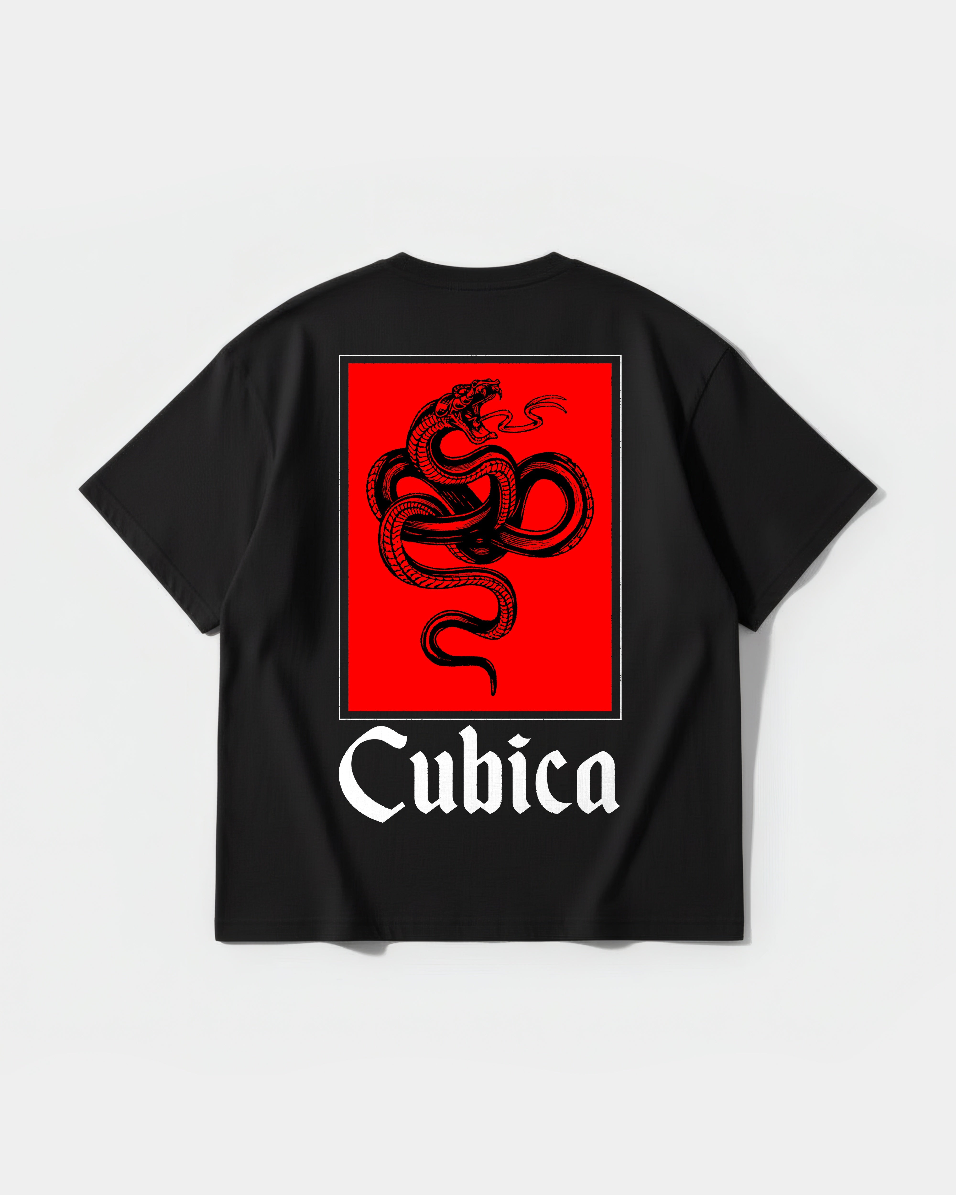 Camiseta Cubica Snake Pocket Espalda Oversize Basic