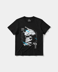 Camiseta Miguel Angel Big Front Regular Basic Negro