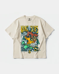 Camiseta King Of Seas Big Front Oversize Basic Beige