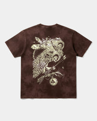 Camiseta Magic Owl Big Back Oversize Acid Marron