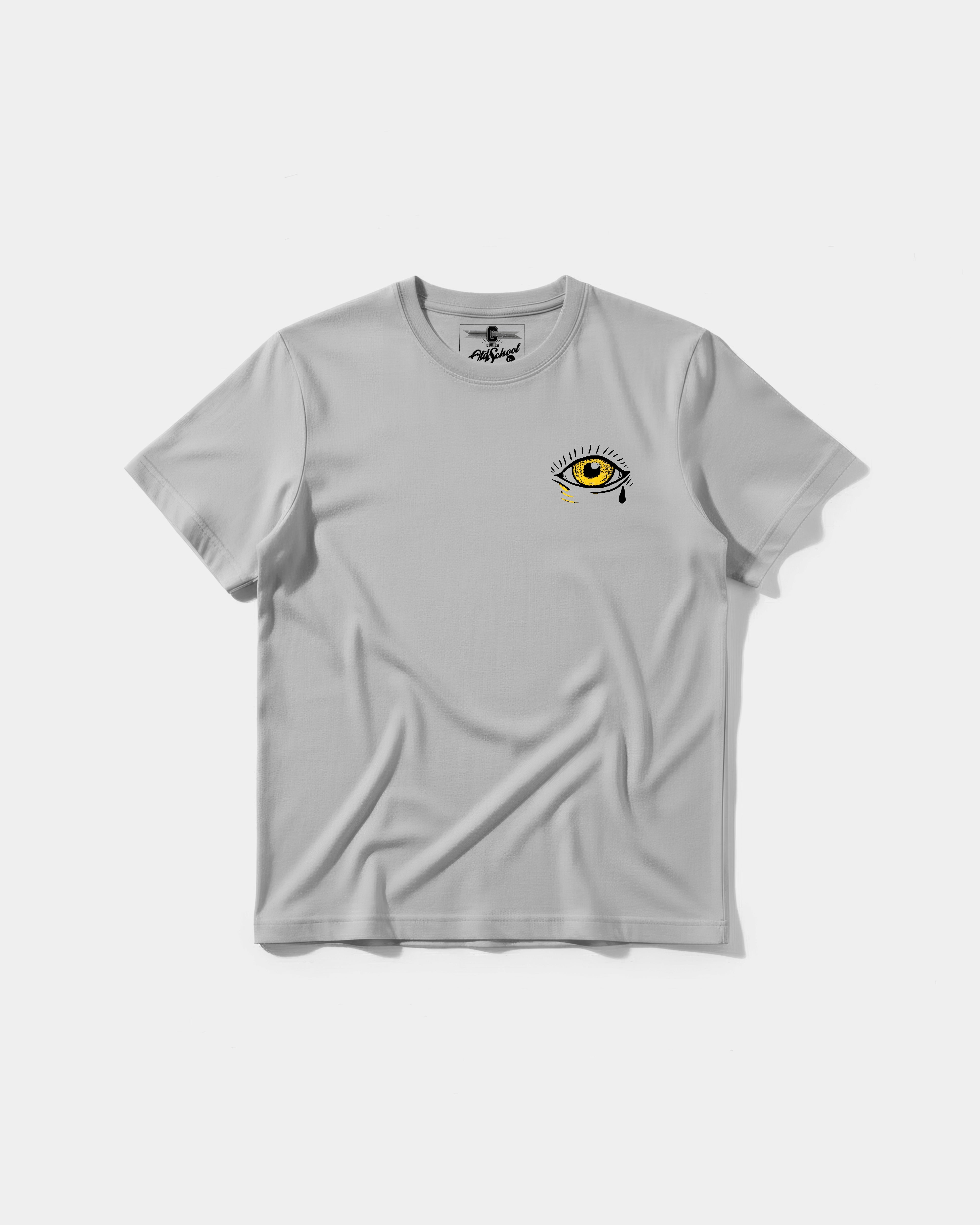 Camiseta Ojo Pocket Front Regular Basic Gris