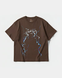 Camiseta Cubirayo Big Front Oversize Basic Marron