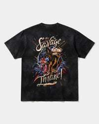 Camiseta The Savage Big Back Oversize Acid Negro