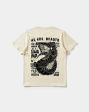 Camiseta We Are Beasts White Big Back Regular Basic Beige