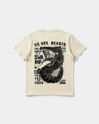 Camiseta We Are Beasts White Big Back Regular Basic Beige