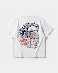 Camiseta Tropical Sound Big Back Oversize Basic Blanco