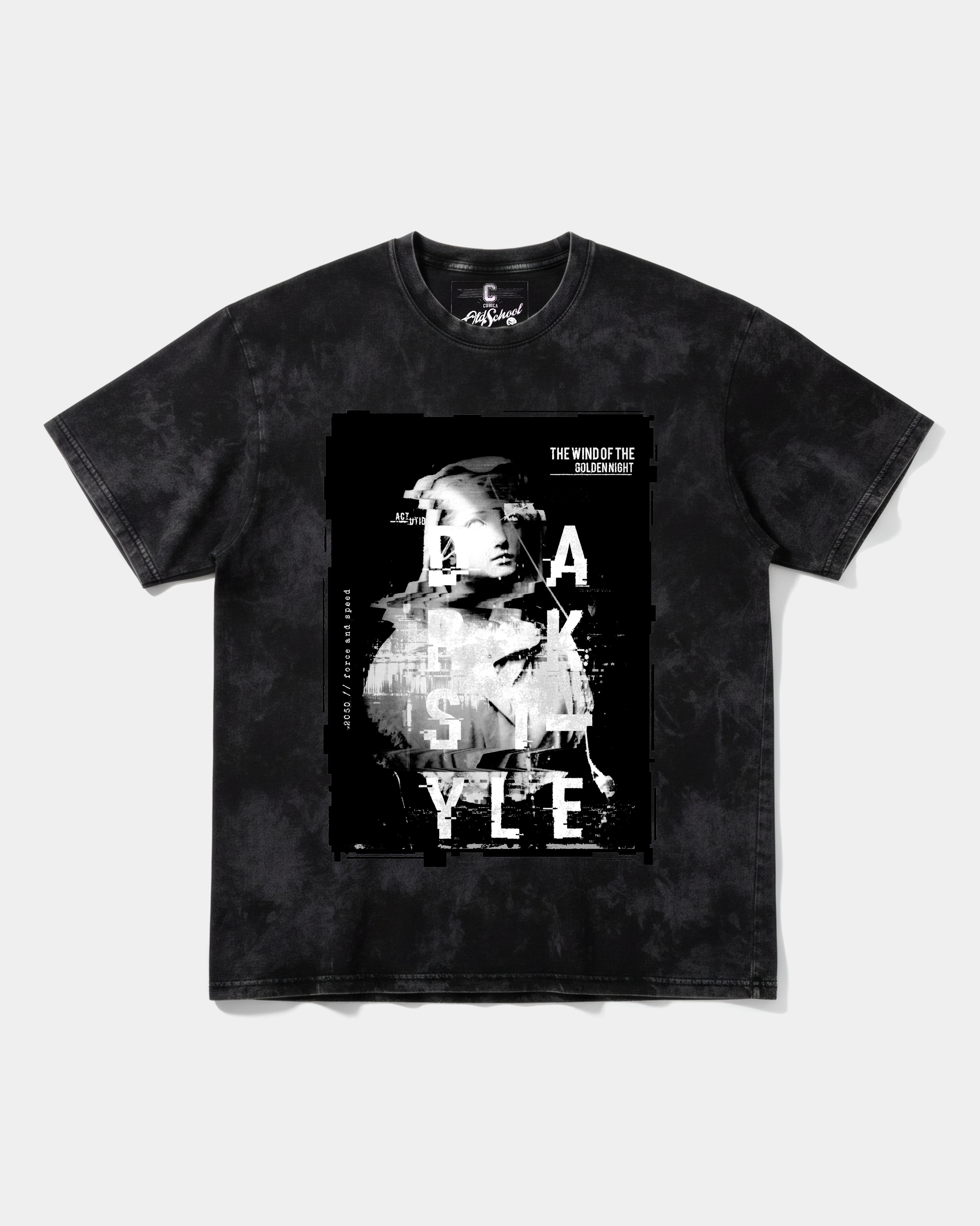 Camiseta Golden Night Big Front Oversize Acid
