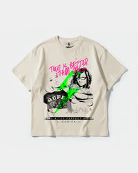 Camiseta Sexy Bitch Big Front Oversize Basic Beige