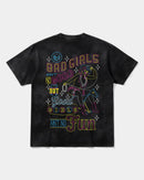 Camiseta Bad Girls Big Back Oversize Acid Negro