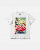 Camiseta Enjoy The World Big Front Regular Basic Blanco