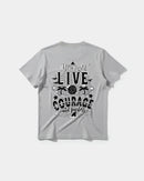Camiseta You Must Live Big Back Regular Basic Gris