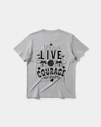 Camiseta You Must Live Big Back Regular Basic Gris
