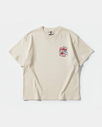 Camiseta Wasting Time 777 Big Front Oversize Basic Beige