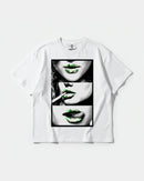 Camiseta Green Kisses Big Front Oversize Basic Blanco