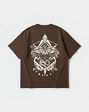 Camiseta Fire Wings Big Back Oversize Basic Marron