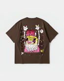 Camiseta The Surfer Beat Big Back Oversize Basic Marron