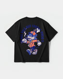 Camiseta Mas Vale Que Corras Pocket Front Oversize Basic Negro