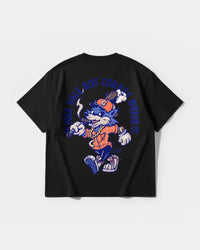 Camiseta Mas Vale Que Corras Pocket Front Oversize Basic Negro