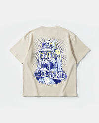 Camiseta Rock Da Body Pocket Front Oversize Basic Beige