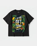 Camiseta Let S Get Away Big Front Oversize Basic Negro
